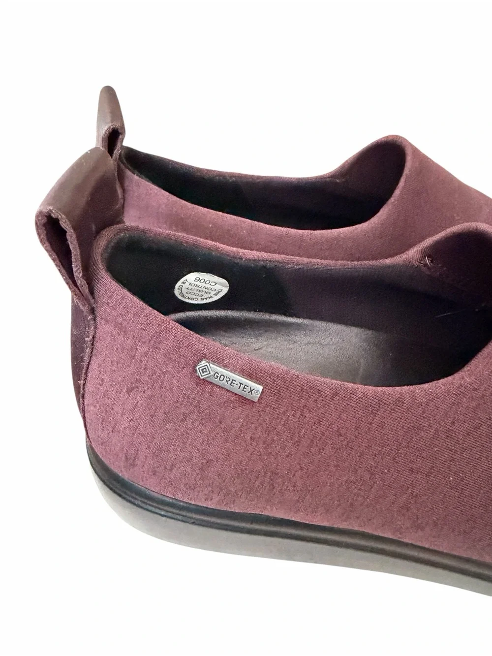 Ecco Soft 7 Wedge Gore-Tex Slip-On Sneakers Shoes Burgundy US 7 Women's